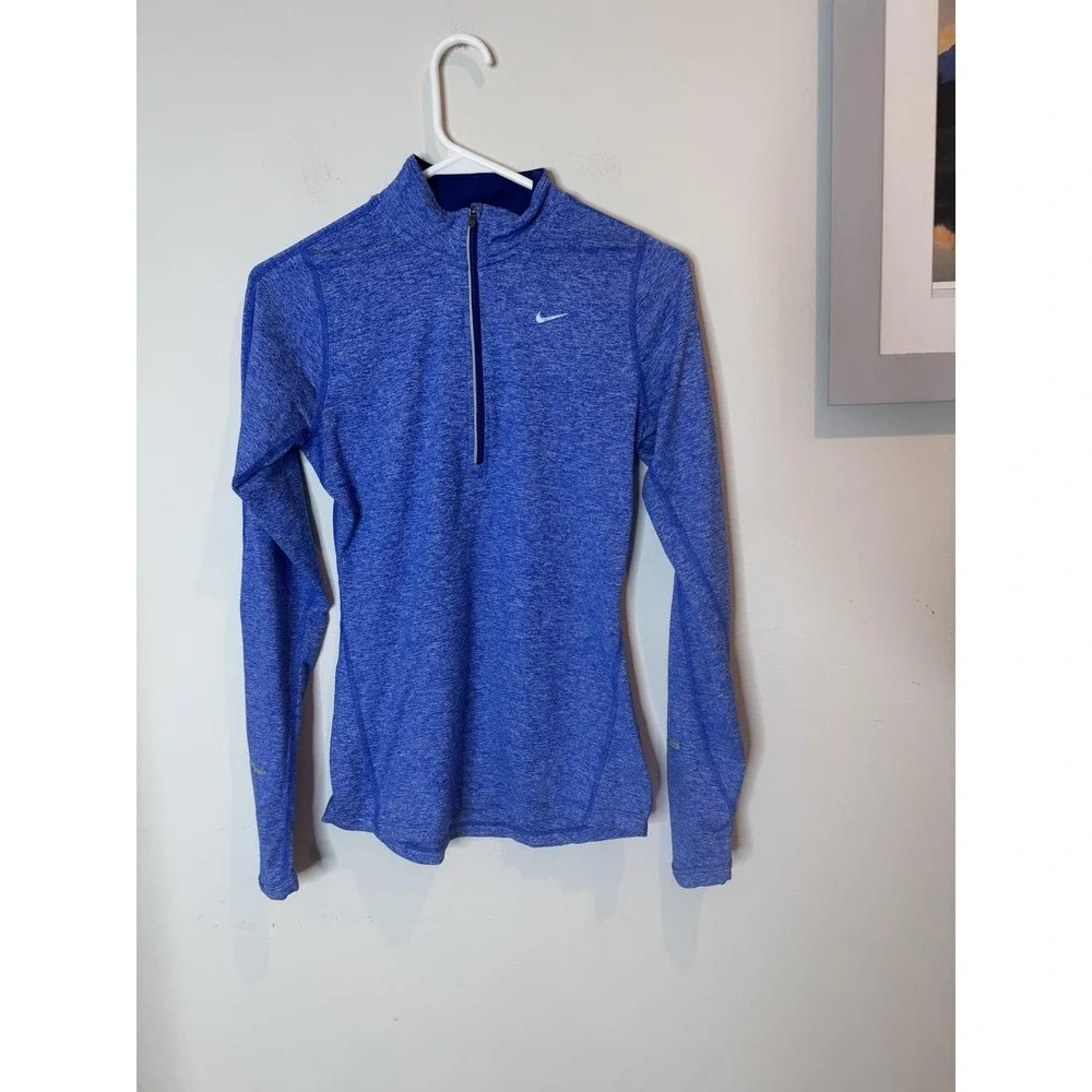 Nike Element Dri-FIT Pullover Womens XS Blue Half Zip Running Long Sleeve‎